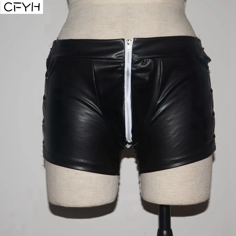 Сексуальное нижнее белье для геев мужские черные трусы-боксеры из лакированной