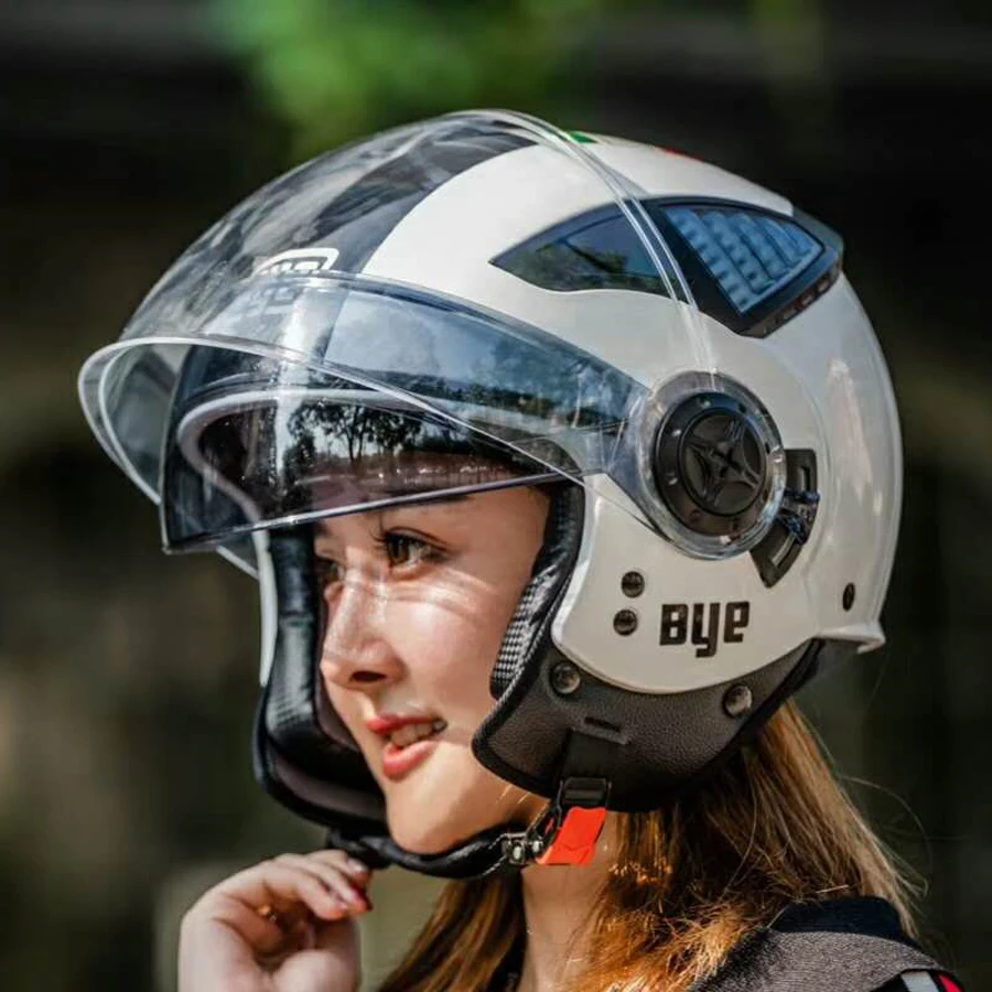 Мотоцикл Vespa открытый шлем 3/4 половина лица мотоциклетный реактивный скутер Chopper