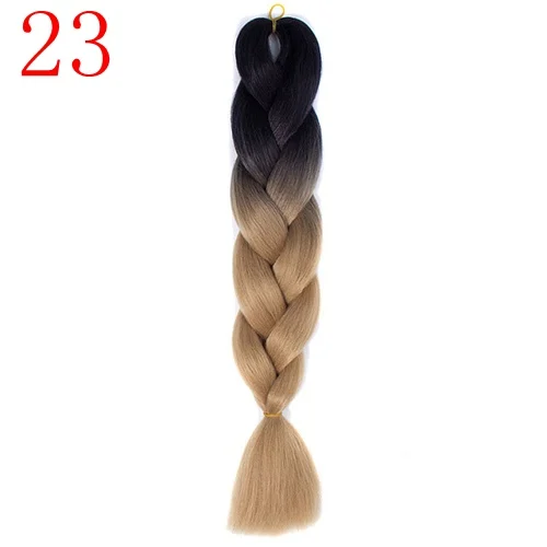 #18 MERISIHAIR, 24 дюйма, Омбре, розовый, блонд, красный, синий, плетеные волосы, синтетические, вязанные волосы для наращивания, огромные косички, прически - Цвет: #18