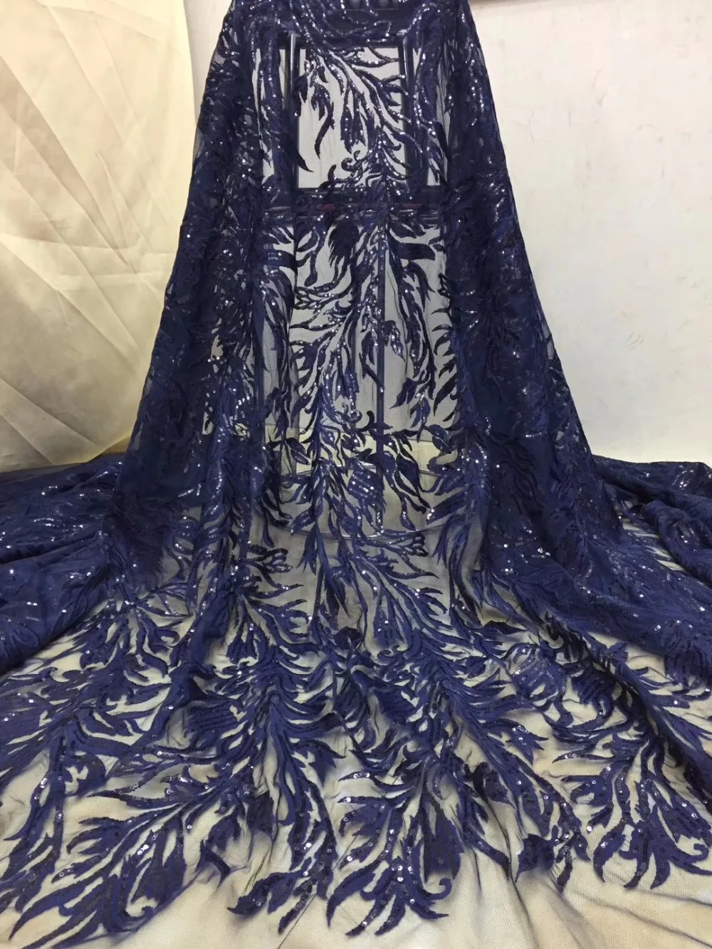 2019 Последние Французский Нигерии кружевной ткани Высококачественные блестки в