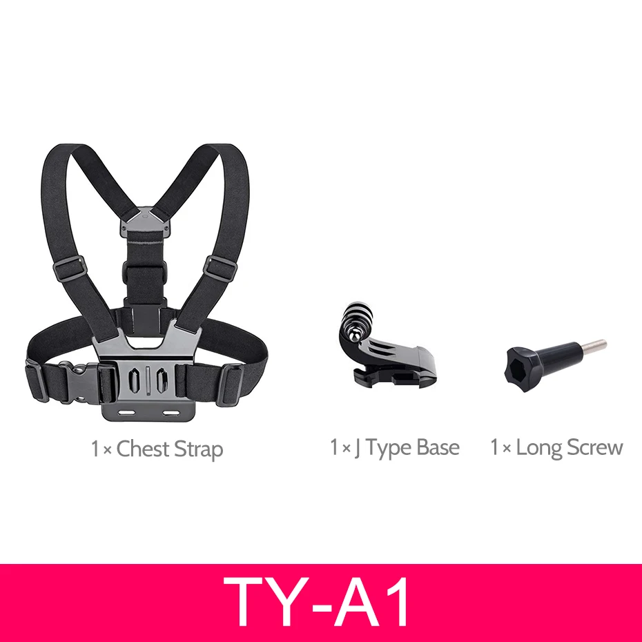 TY-A1 Эластичный нагрудный регулируемый ремешок на голову для Gopro Hero 6/5 SJCAM SJ4000 SJ5000 для Xiaomi Yi 4k Аксессуары для экшн-камеры - Цвет: TY-A1