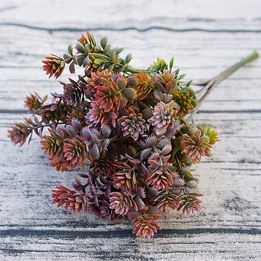 Искусственные пластиковые суккуленты 5 цветов искусственные осенние листья