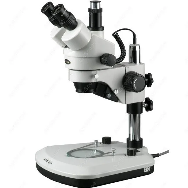 

LED Trinocular Stereo Microscope--AmScope Supplies New LED Trinocular Stereo Zoom Microscope 3.5X-45X
