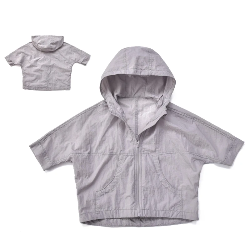 2018 летняя футболка для мальчиков и девочек Солнцезащитная одежда модная кожаная