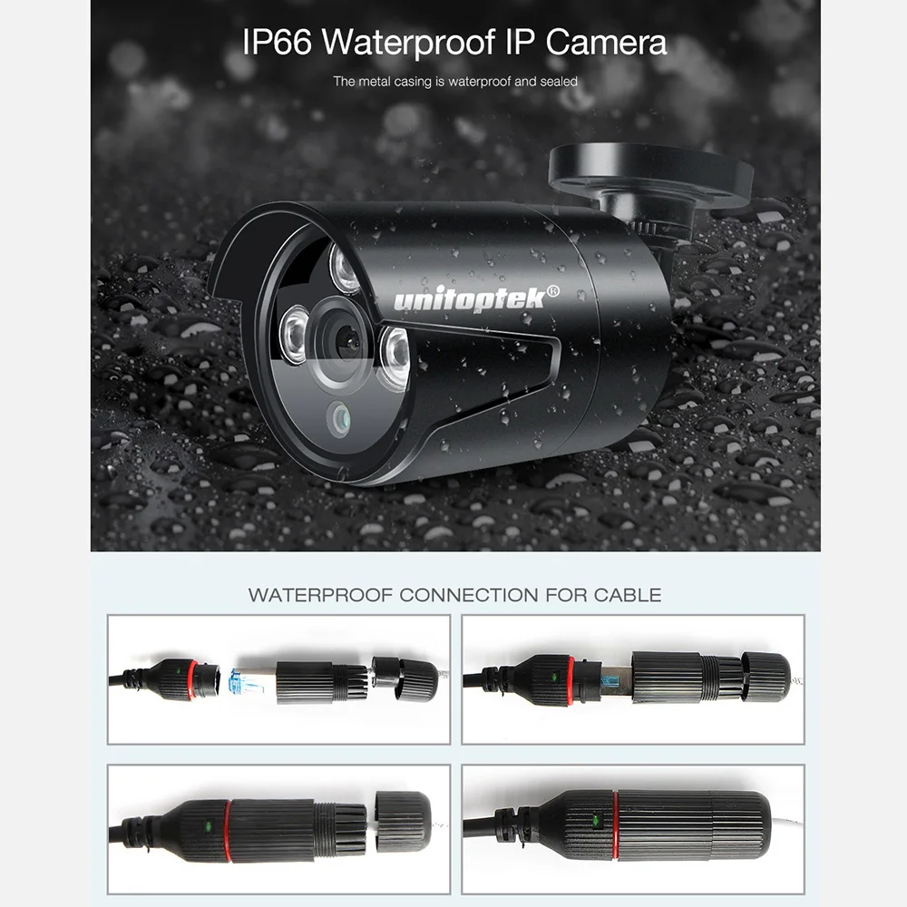 HD 4MP Bullet POE IP камера наружная водонепроницаемая IP66 H.265 CCTV 25fps в реальном времени IR 20M