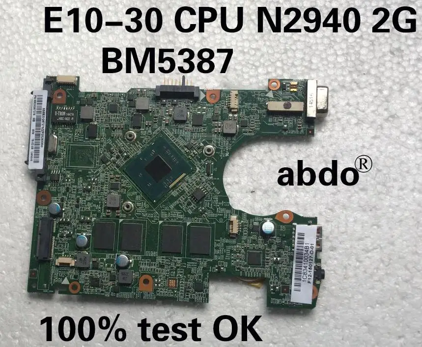 Материнская плата для ноутбука Lenovo E10-30 BM5387 CPU N2840 2G память 100% ТЕСТ ОК | Компьютеры и
