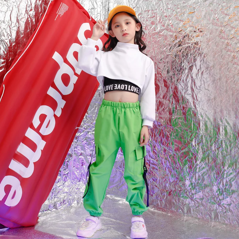 Детская одежда в стиле хип хоп танцевальные костюмы для девочек толстовка