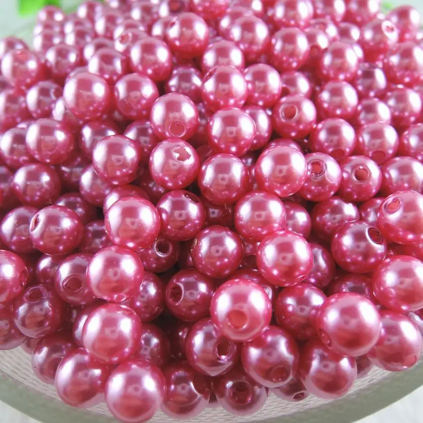 5 размеров бусины из АБС-пластика имитация жемчуга оптовая продажа круглые