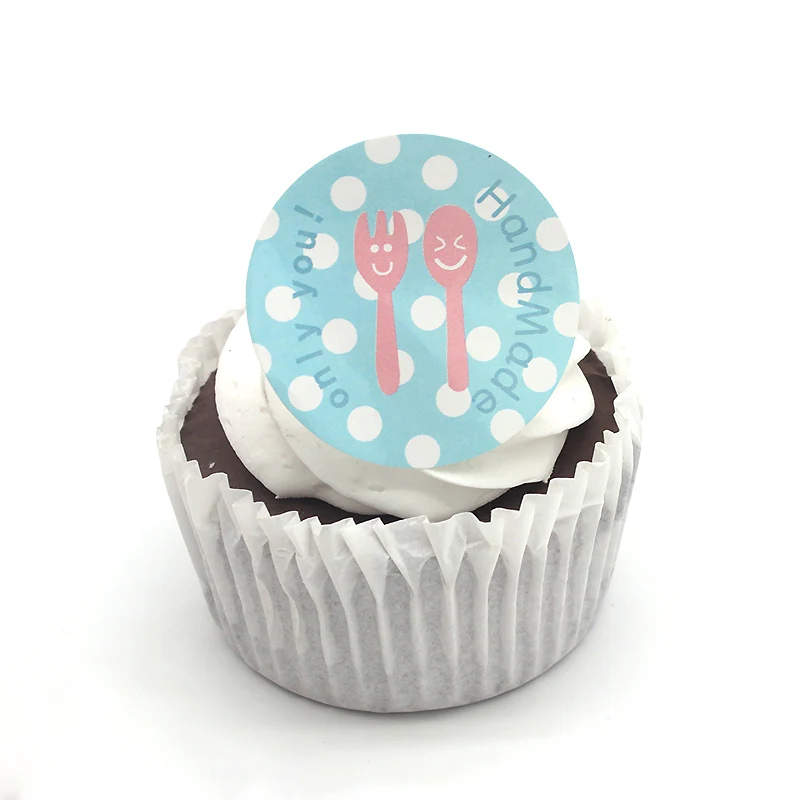 DONYAMY 90 шт Ручная работа для вас многоцветные круглые наклейки в горошек торта