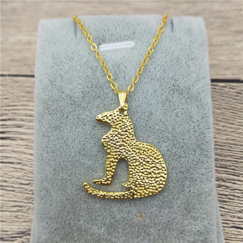 

New Sphynx Cat movement Necklace Trendy Style Sphynx Cat movement Pendant Necklace Women Fashion Pet Cat Jewellery