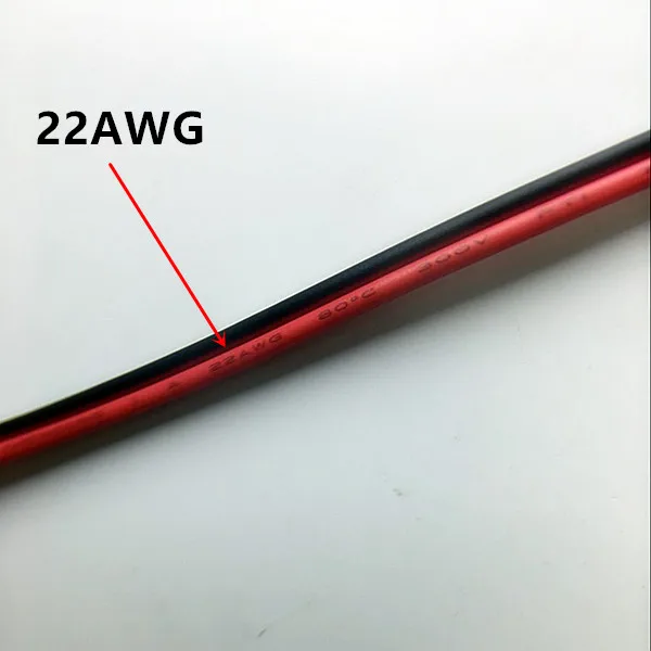 20 метров 22awg удлинитель провода шнур светодиодные ленты один цвет красный/черный