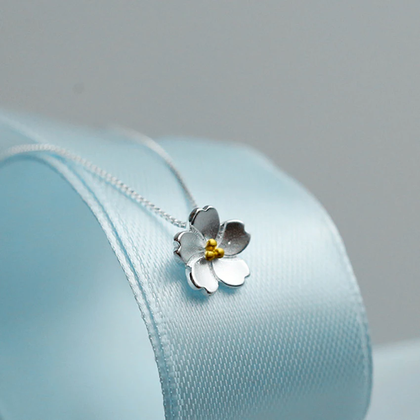 Минималистичное украшение QIAMNI красивый цветок лотос подвеска чокер ожерелье для