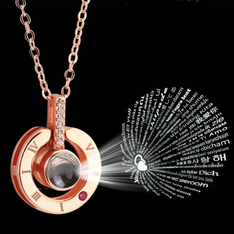100 Languages I Love You Copper Alloy Pendant Necklace Romantic Memory Wedding Gift N001 | Украшения и аксессуары
