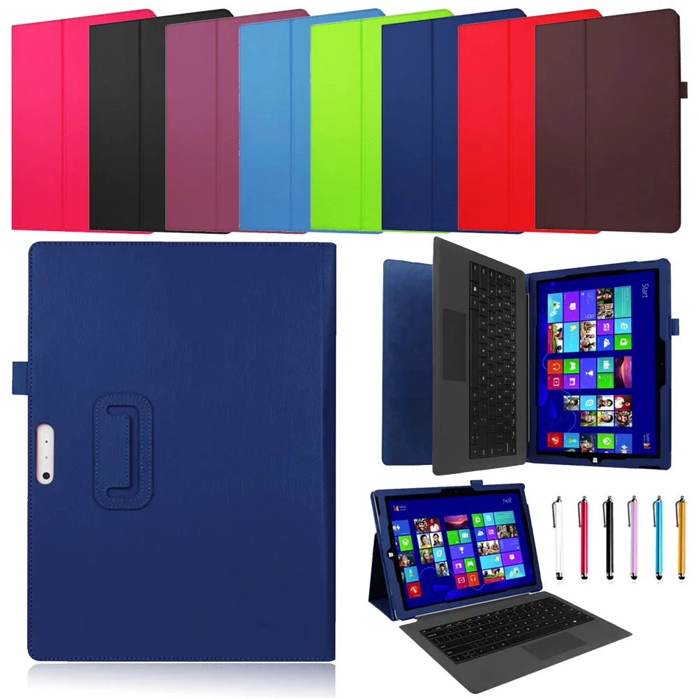 Для Surface Pro 3 4 Pu кожаный чехол ультра тонкий корпус подставка для Microsoft Pro3 Pro4 12
