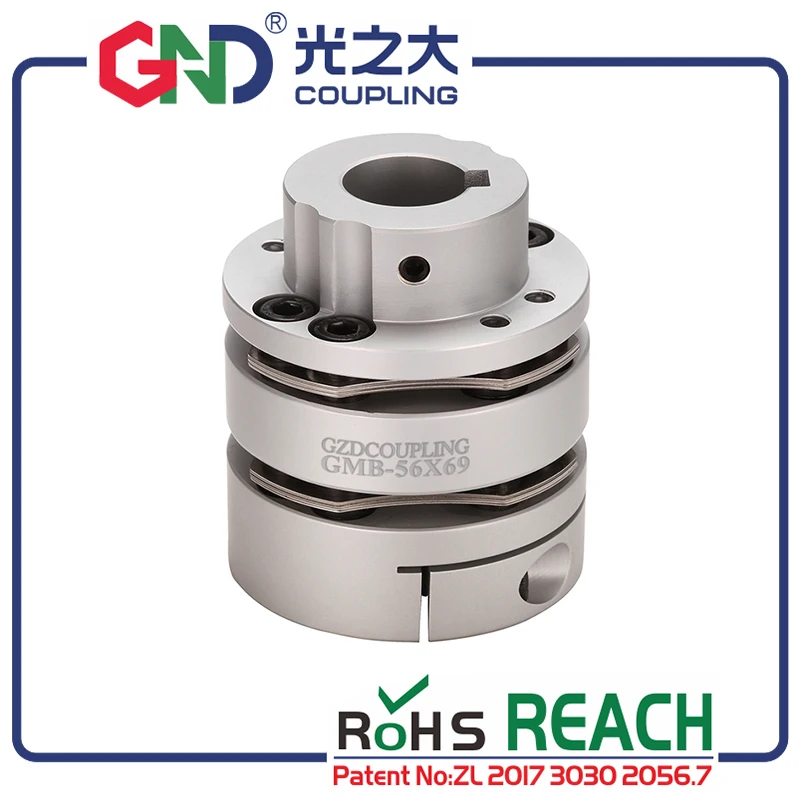 

GND 3D print shaft coupling bore 5mm 8mm 10 aluminum alloy jaw shaft flexible 8 screws step double diaphgrams coupler shaft CNC