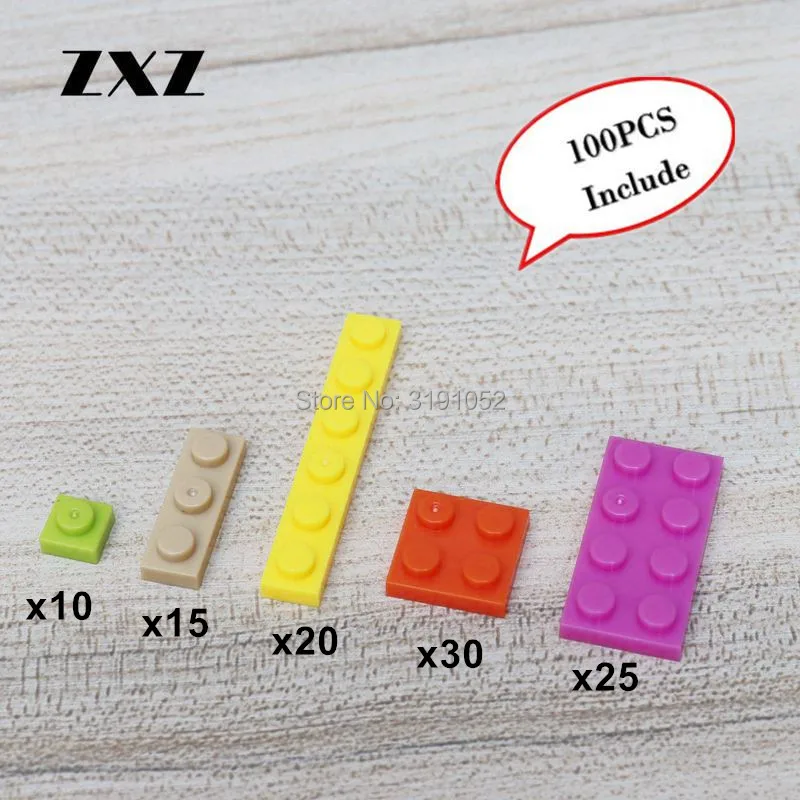 Объемные короткие блоки пластиковые строительные кирпичи пластина 1x1x3 1x6 2x2x4