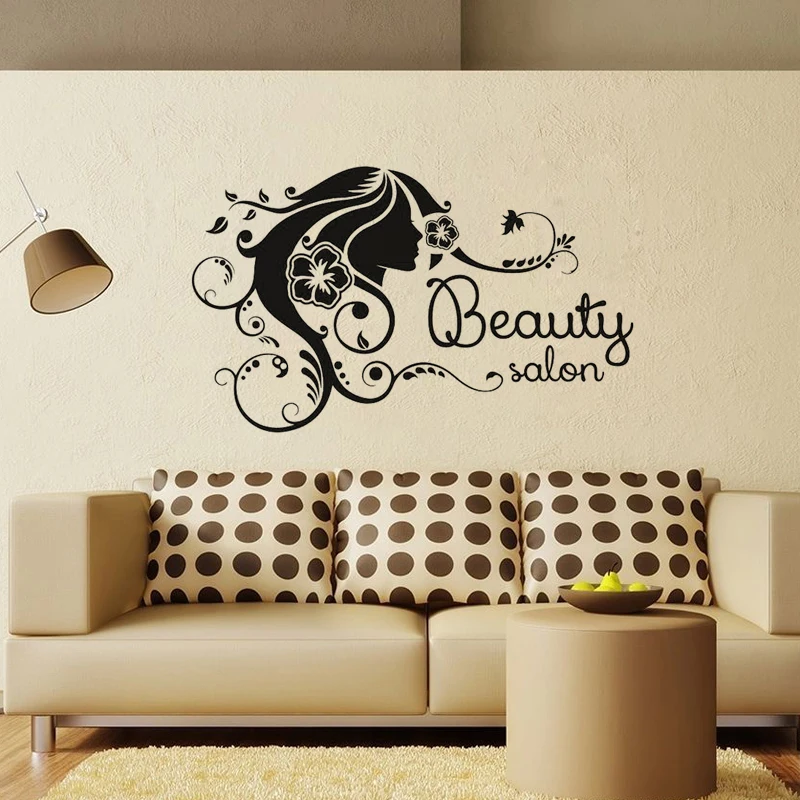 

Creative Hairdresser Beauty Salon Barbershop DIY Wallpaper Removable Vinyl Home Decor Art Wall Stickers JG1292