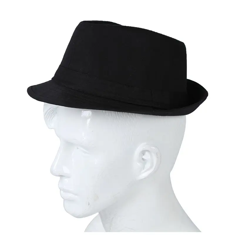 Черная однотонная Федора головной убор аксессуар для гангстерского