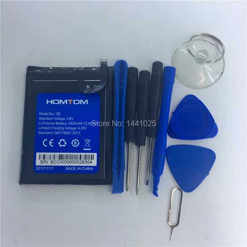 

2 pieces / lot for HOMTOM HTS8 S8 battery 3400mAh Long standby time Mobile phone battery HOMTOM Mobile Accessories
