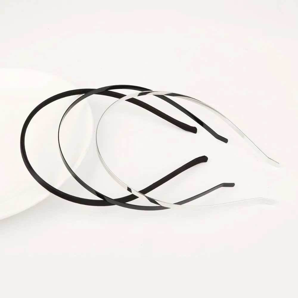 1 шт./лот металлическая оголовье на железной основе из родиевой черной ткани