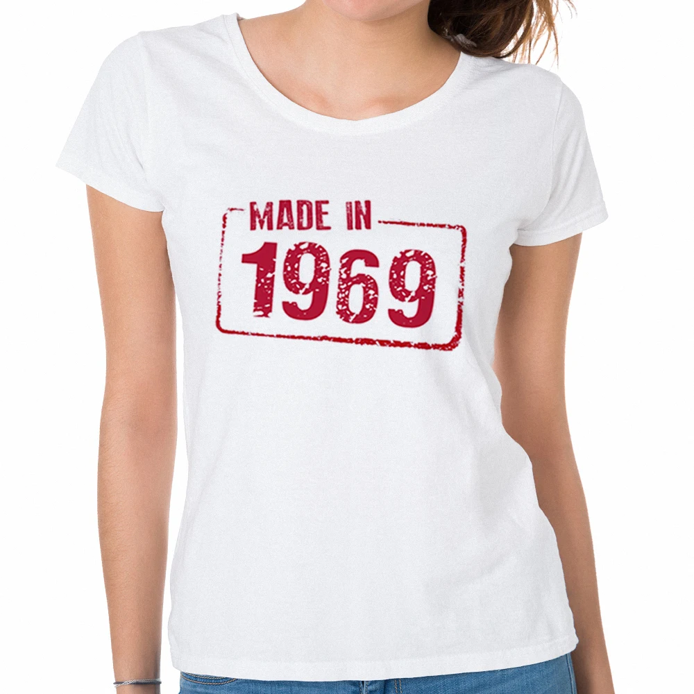 Новое поступление футболки в уличном стиле женские сделанные 1969 году футболка с