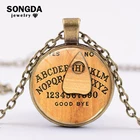 Винтажное ожерелье SONGDA Ouija, массивное ожерелье ручной работы с художественными узорами, стеклянный кабошон, кулон в стиле стимпанк, длинная цепочка, ожерелье, ювелирные изделия