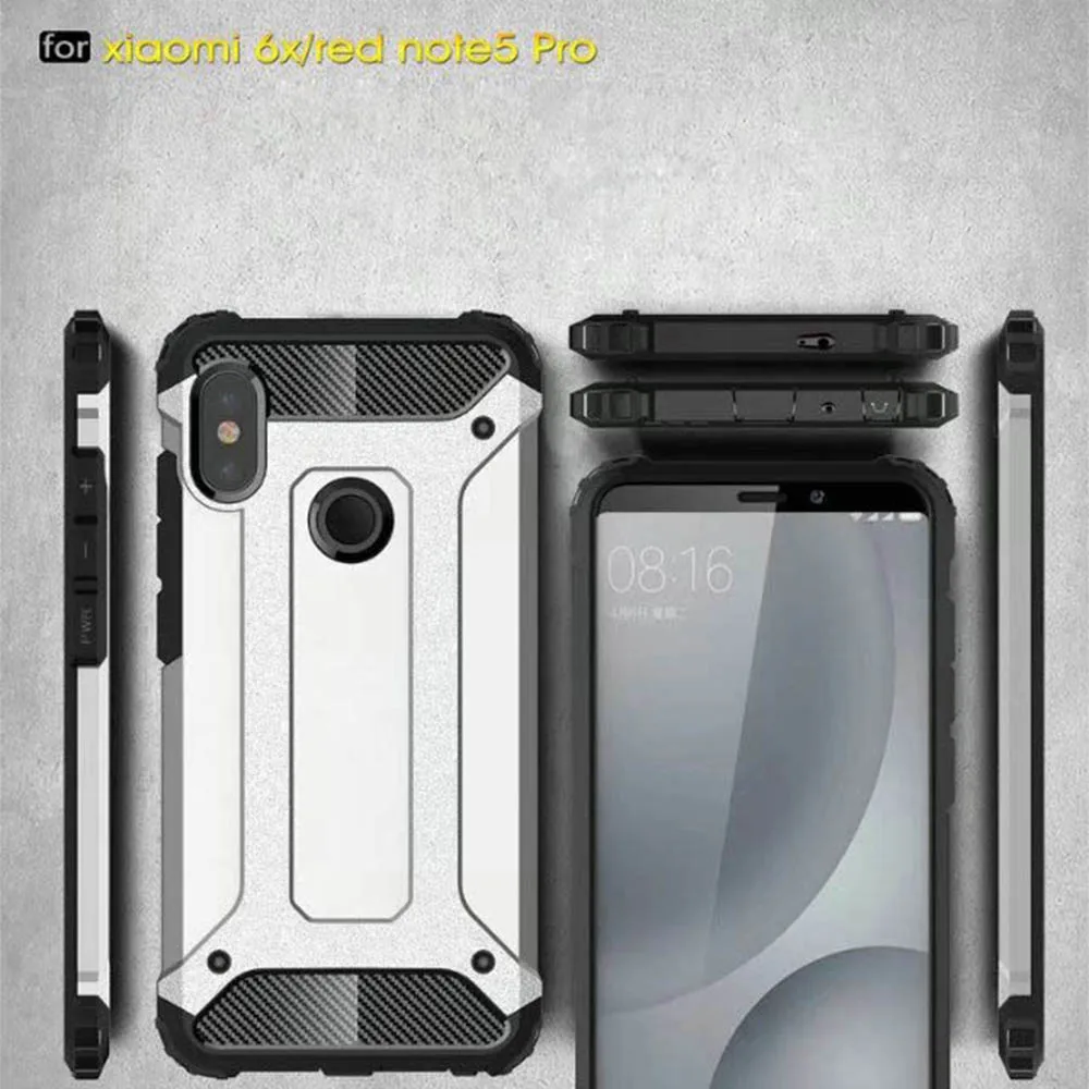 Задняя броня для Xiaomi Mi 6X чехол 2 в 1 гибрид PC TPU Coque Cover 6 0 &quotЧехлы мобильных