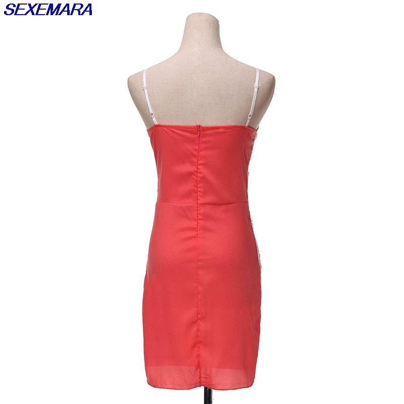 SexeMara Лето Dress Женщины Бальные Платья Летние Новый Спагетти Ремень Повседневная