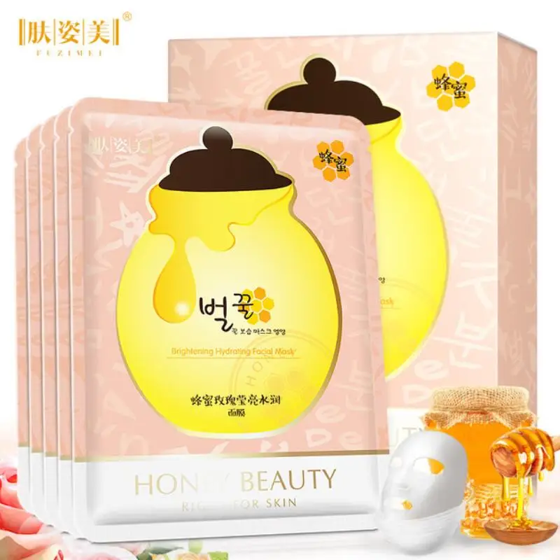 Медовая Роза питает поры гладкая маска для лица Осветляющий Увлажняющий гибкий