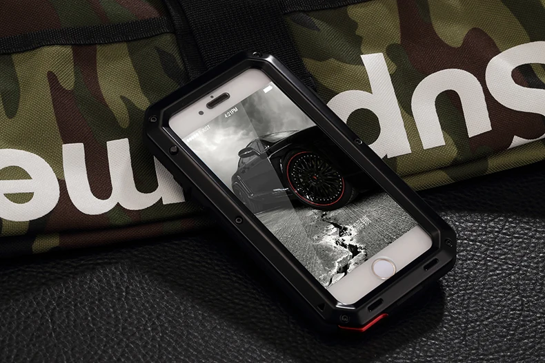Outdoor Heavy Duty Doom Armor Shockproof Metal Case For iPhone XS MAX XR X 7 8 6 6S Plus 5 SE 5S 4 4S Dustproof Protection Cover