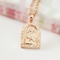 religious orthodox pendant women men jewelry 585 rose gold color fashion new necklace pendants