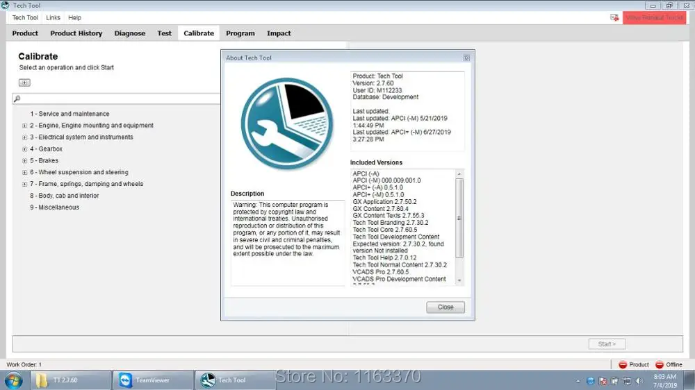 Премиум технический инструмент 2.7.86(PTT 2,7/VCADS) [](реальная разработка) для volvo с инструментом разработчика - Цвет: with Product History