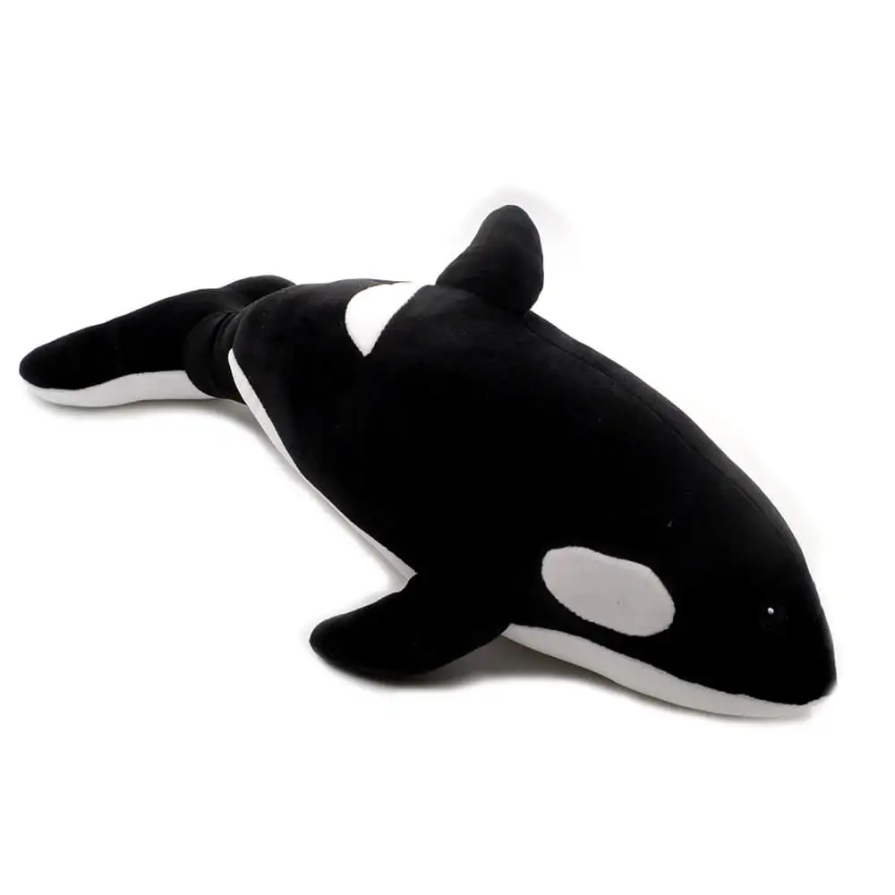Черный Кукла-убийца, Кит, подушка, Кит Orcinus orca, черно-белый КИТ, плюшевая игрушка, кукла Акула, дети, мальчики, девочки, мягкие игрушки - Цвет: Черный