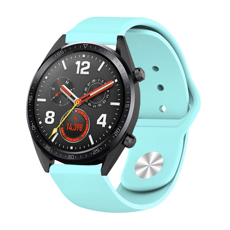 Сменные спортивные силиконовые 22 мм ремешки для часов huawei Watch GT для samsung Galaxy 46 мм ремешок Смарт-часы браслет