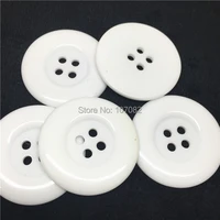50pcs white 35mm resin round tire buttons coat sweater baby button diy sewing accessories crafts embellishments