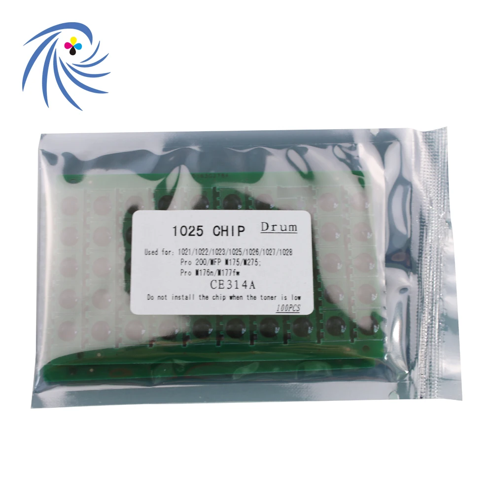 50 шт. 14K CE314A 314 314A 14A чип барабана для HP CP1025 CP1025nw Laserjet PRO-100 MFP M175nw M275 лазерного