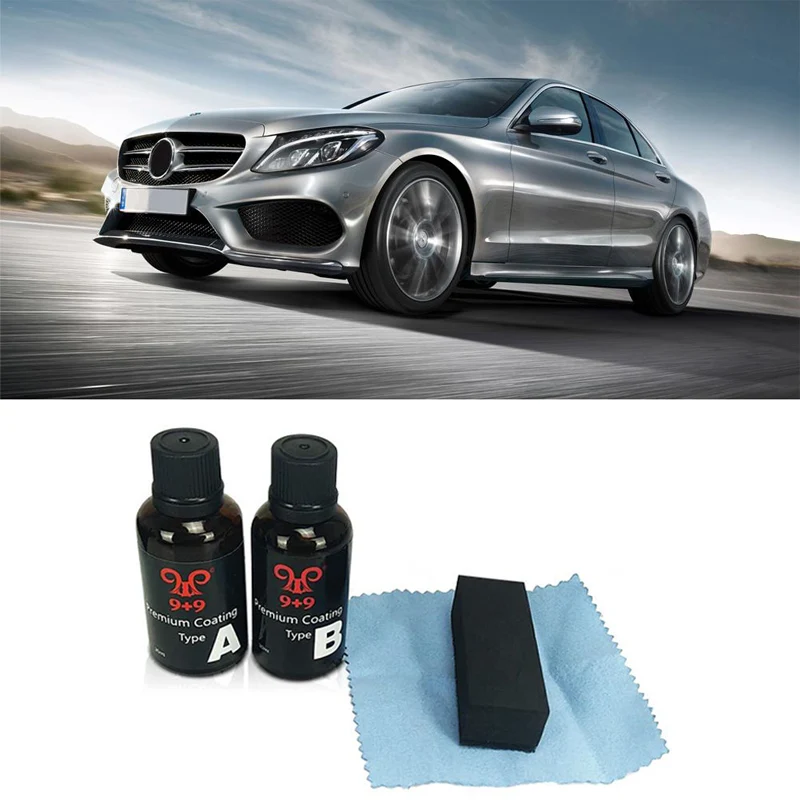 2Pcs 9H Ceramic Car Coating Liquid Super Hydrophobic Glass Coating Glass High Density Nano Ceramic Car Paint Care