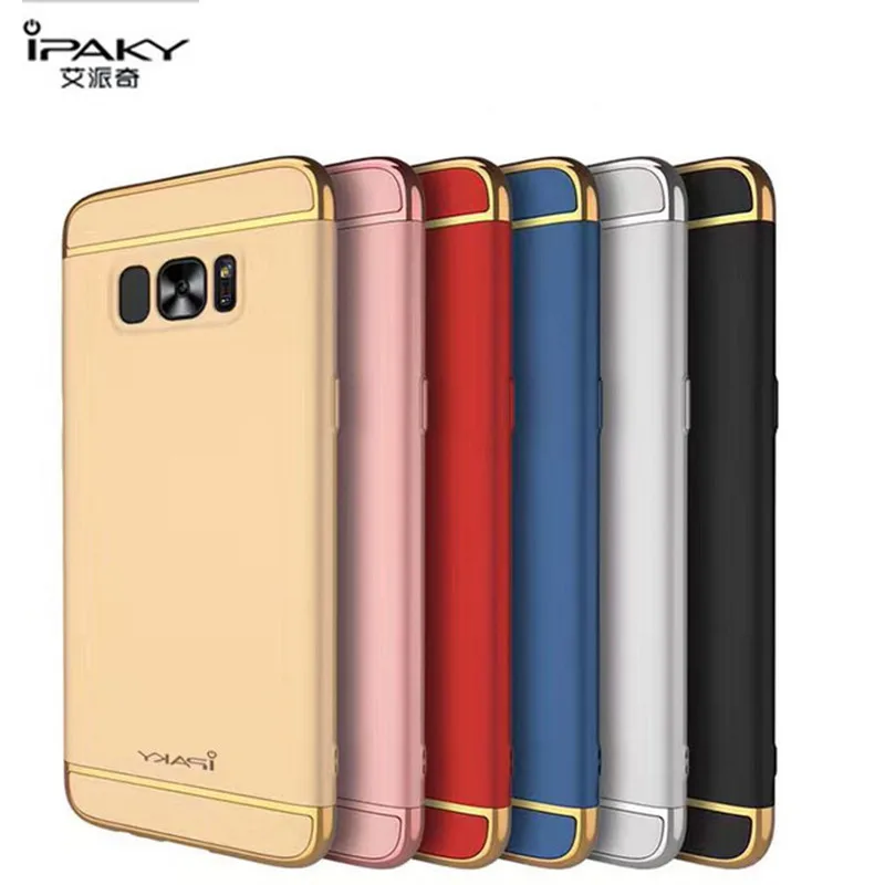 Чехол накладка ipaky для samsung galaxy S 8 S7 edge S8 plus чехлы и s7edge S8plus 3 в 1 Жесткий из
