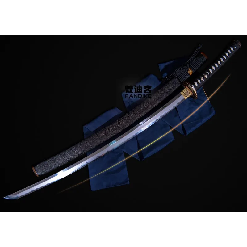 Полностью тан японская искусственная дамасская глина закаленная очень острый