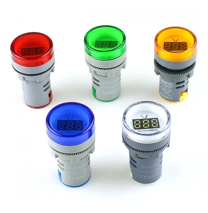 

Мини-измеритель напряжения AD16, AD16-22DSV AC60-500V с цифровым дисплеем, 22 мм, светодиодный индикатор AD16-22DSV