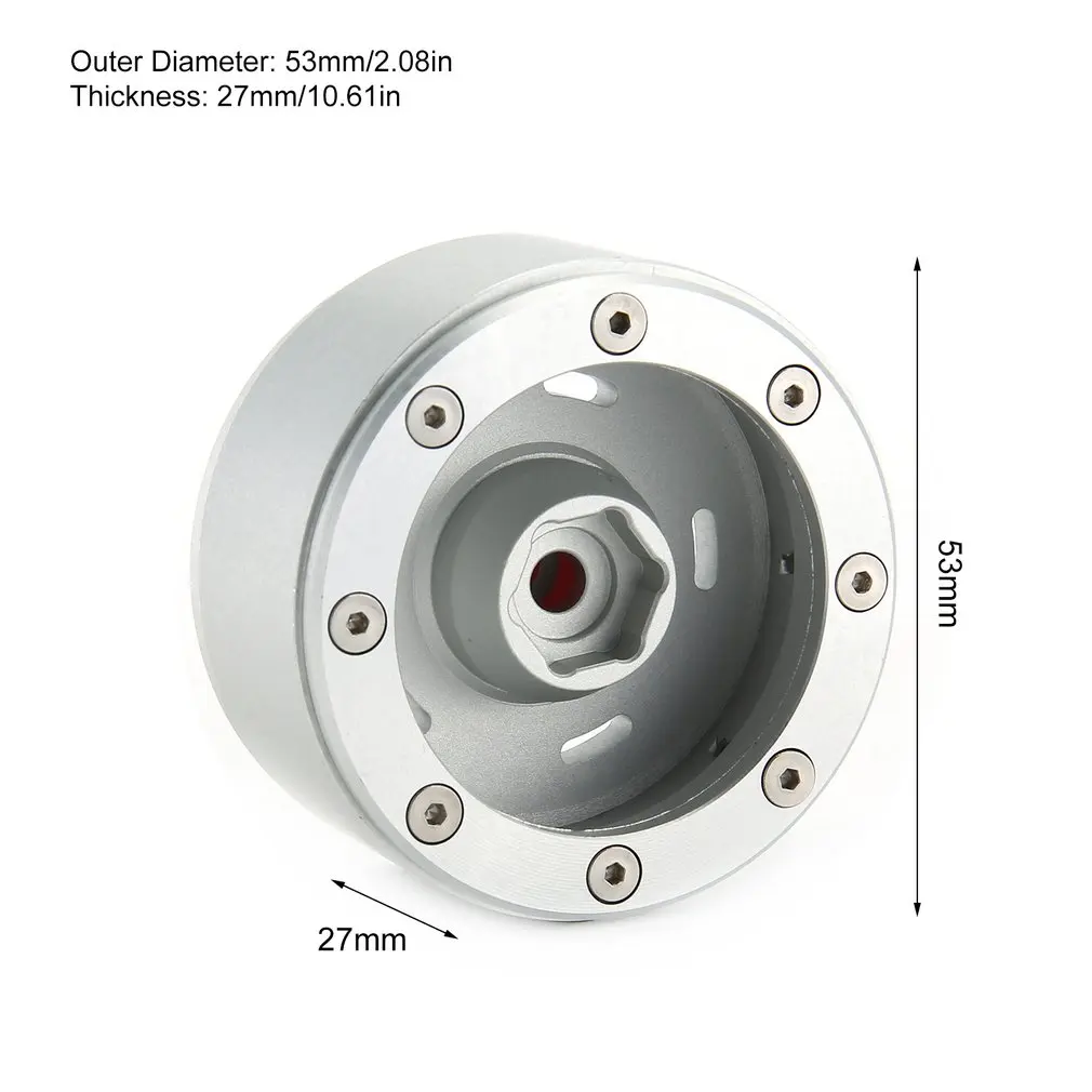 

1Pair/2Pairs Alloy 1.9 CNC Beadlock Wheels Rims for 1/10 RC Crawler Axial SCX10 SCX10 II 90046 Traxxas TRX4 D90 CJGLG0008