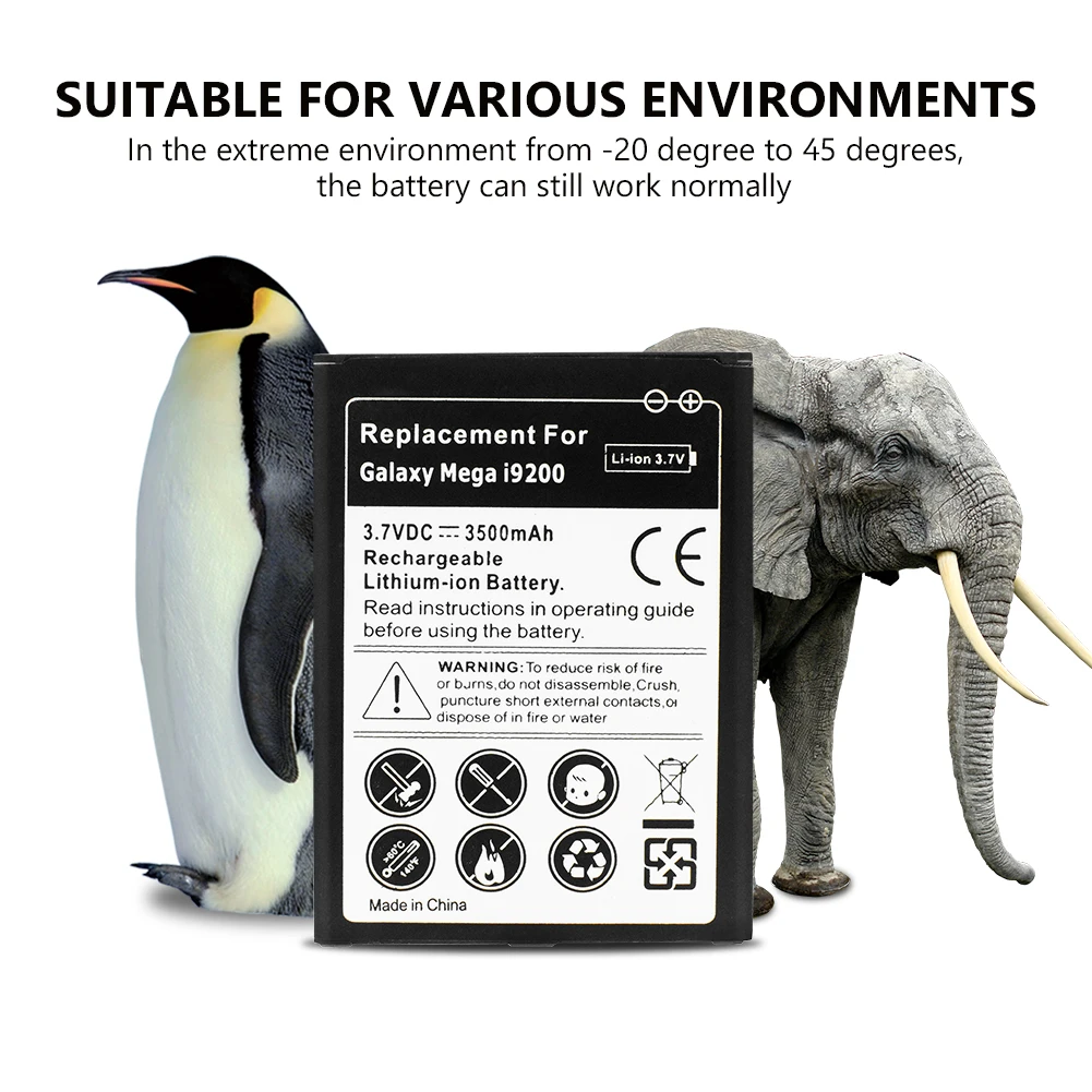 Generic Cell Замена 3500mAh 3 7 V литиевая батарея для Samsung Galaxy Mega 6 (i9200) безопасная зарядка