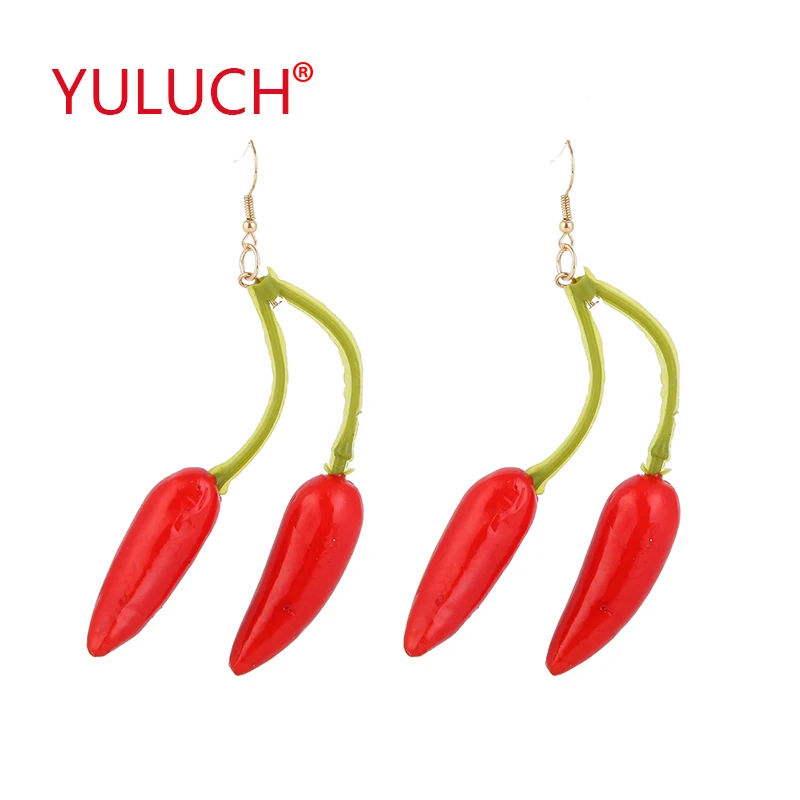 YULUCH 2018 фруктовая серия свежий кулон маленький чили модные женские серьги для поп