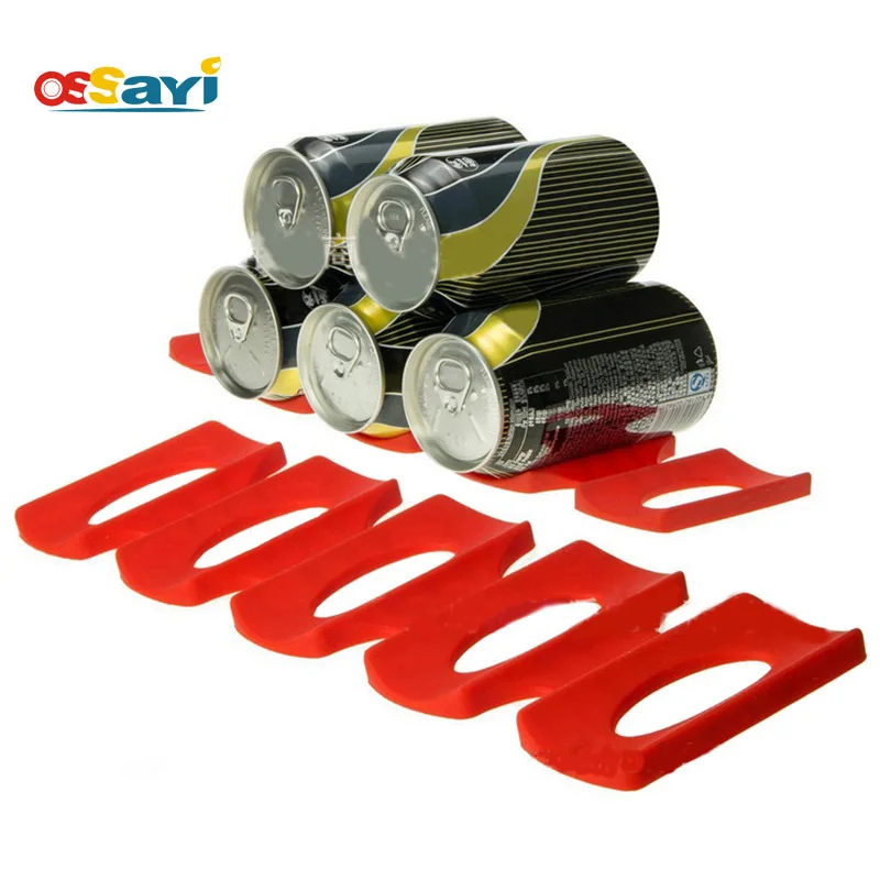 Silicone Wine Holders Tin Can Storage Holder Fridge Space Saver Beer Organizer Rack Kitchen Tool Mat | Дом и сад