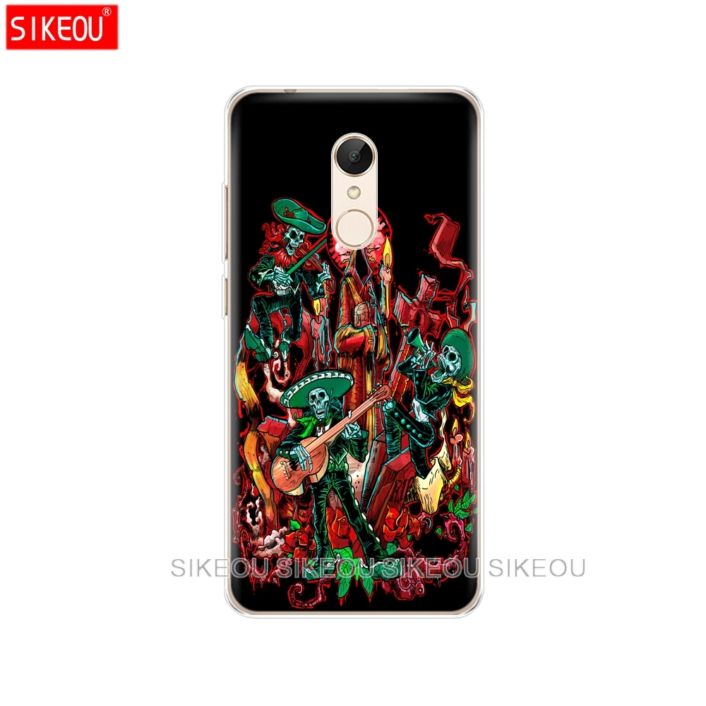 Silicone Cover phone Case for Xiaomi redmi S2 Y2 6 5 2 3 3s pro PLUS note 4 4X 4A 5A 6A soft tpu Flower Skull coque clear |