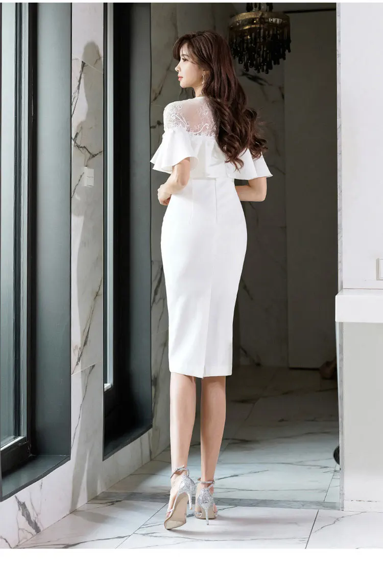 Новинка 2019 года летнее женское кружевное платье в стиле пэчворк с оборками и