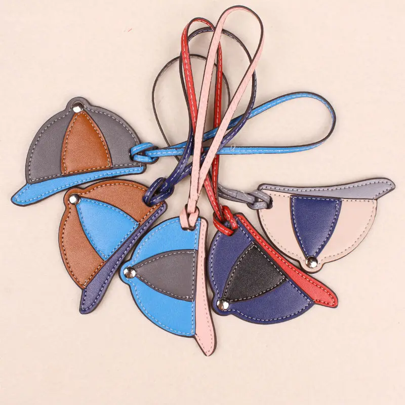 Известный бренд ручной работы милые смешная шапка шляпа кожаный брелок для