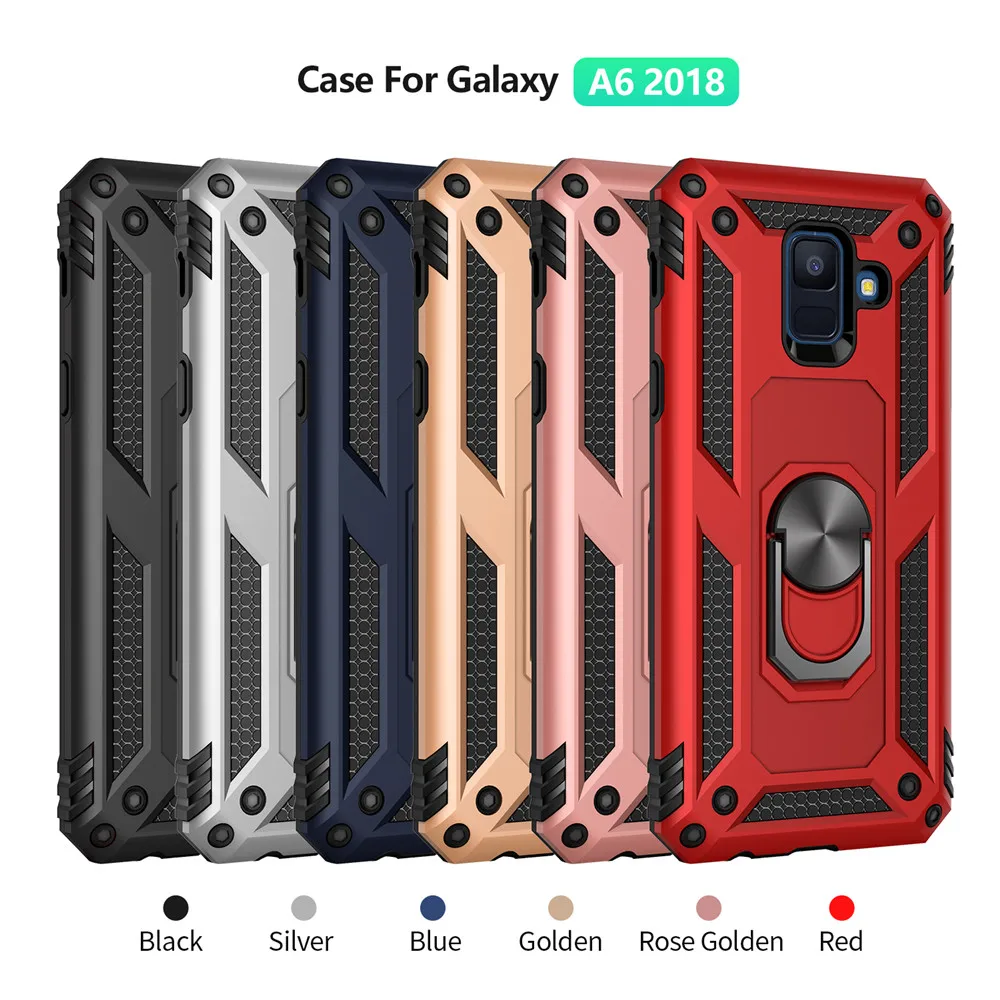 For Samsung Galaxy A6 A8 2018 A6plus A8plus Case Kickstand Armor Covers Plus A6+ A8+ Magnet Phone case |