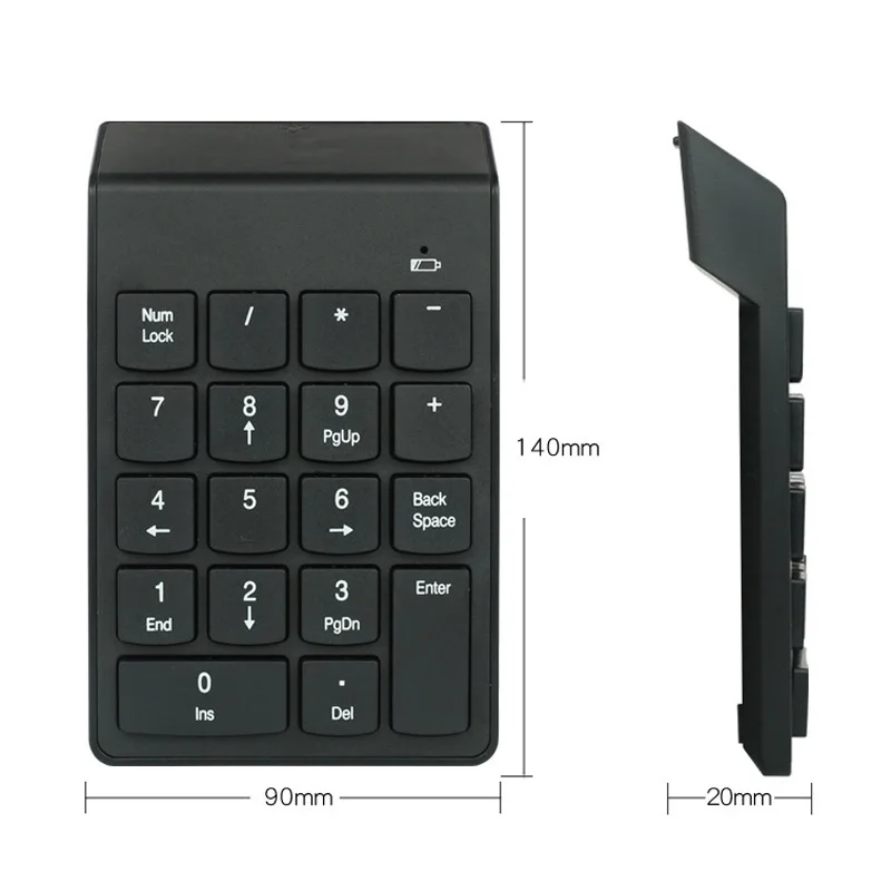 G1 2 4G беспроводная цифровая клавиатура USB ультра тонкая Мини эргономичный номер Pad