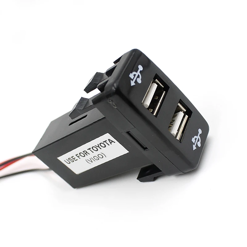 Новое автомобильное зарядное устройство 12 в 5 В 3.3A с двумя портами usb для TOYOTA VIGO для volvo xc90 xc70 v70 v50 v40 s60 C Qi в CA